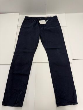 New AG Los Angeles Everett SUD Sueded Sateen Slim Straight Pants Size 35